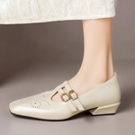 Marisol™ | Brogued Dual-Strap Mary Jane Pump