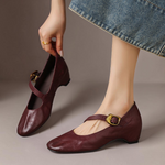Quira™ | Round-Toe Mary Jane Flat