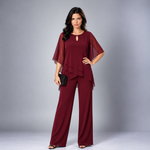 Vivienne | Elegant Chiffon Three-Piece Set