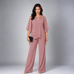 Vivienne | Elegant Chiffon Three-Piece Set