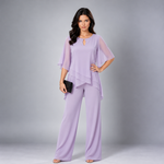 Vivienne | Elegant Chiffon Three-Piece Set