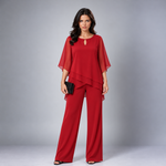 Vivienne | Elegant Chiffon Three-Piece Set