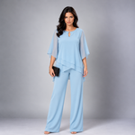 Vivienne | Elegant Chiffon Three-Piece Set