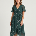Zafrina | Abstract Pattern Midi Dress