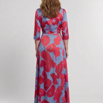 Danielle | Three Quarter Sleeve V Neck Floral Maxi Dress