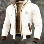 Hudson | Waffle-Knit Hooded Retro Jacket