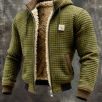 Hudson | Waffle-Knit Hooded Retro Jacket