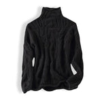 Amelia | Women's Cable Knit Sweater Turtleneck Loose-Fit Pullover