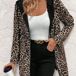 Olivia | Women's Coat Reversible Leopard Print Hooded Zip-Up Jacket