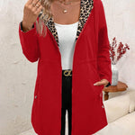 Olivia | Women's Coat Reversible Leopard Print Hooded Zip-Up Jacket