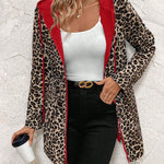 Olivia | Women's Coat Reversible Leopard Print Hooded Zip-Up Jacket