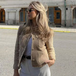 Celine | Cropped Collarless Jacket