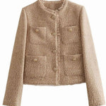 Celine | Cropped Collarless Jacket