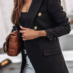 Hadley | Double-Breasted Gold-Button Blazer