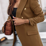 Hadley | Double-Breasted Gold-Button Blazer