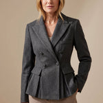 Gwendolyn | Tailored Double-Breasted Peplum Blazer