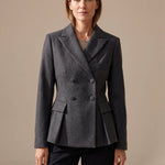 Gwendolyn | Tailored Double-Breasted Peplum Blazer