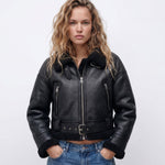Isabella | Women's Double-Sided Shearling Bomber Jacket
