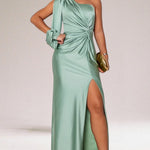 Harriet Langdon | One Shoulder Satin Maxi Evening Gown For Women