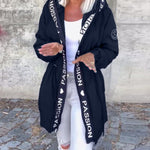 Aria | Women's Hooded Drawstring Midi Parka Coat