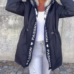 Aria | Women's Hooded Drawstring Midi Parka Coat