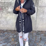 Aria | Women's Hooded Drawstring Midi Parka Coat