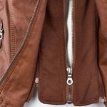 Victoria | Women's Hooded Faux Leather Moto Jacket Zip-Up