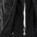Victoria | Women's Hooded Faux Leather Moto Jacket Zip-Up
