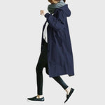 Amelia | Women's Hooded Waterproof Relaxed-Fit Long Trench Coat