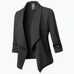 Odile | Draped Open-Front Blazer