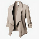 Odile | Draped Open-Front Blazer