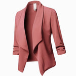 Odile | Draped Open-Front Blazer