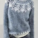 Aria | Women's Retro Striped Relaxed-Fit Knit Sweater