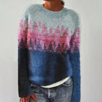 Aria | Women's Retro Striped Relaxed-Fit Knit Sweater