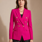 Marianne | Tailored Double-Breasted Gold-Button Blazer