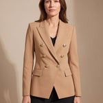 Marianne | Tailored Double-Breasted Gold-Button Blazer