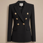 Marianne | Tailored Double-Breasted Gold-Button Blazer