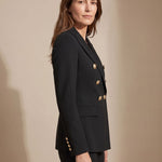 Marianne | Tailored Double-Breasted Gold-Button Blazer