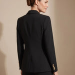 Marianne | Tailored Double-Breasted Gold-Button Blazer