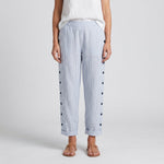 Tess | Striped Panel Button Trousers