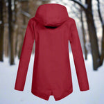 Layla | Women's Waterproof Hooded Rain Jacket Zip-Up Longline