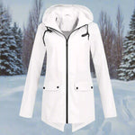 Layla | Women's Waterproof Hooded Rain Jacket Zip-Up Longline
