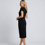 Elise Calloway | Wrap Midi Dress Navy For Women