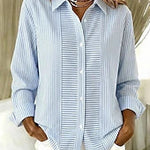 Norelle™ | Casual Striped Button Front Blouse