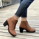 Felicidad | Black Heeled Ankle Boots