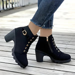 Taylor | Black Heeled Ankle Boots
